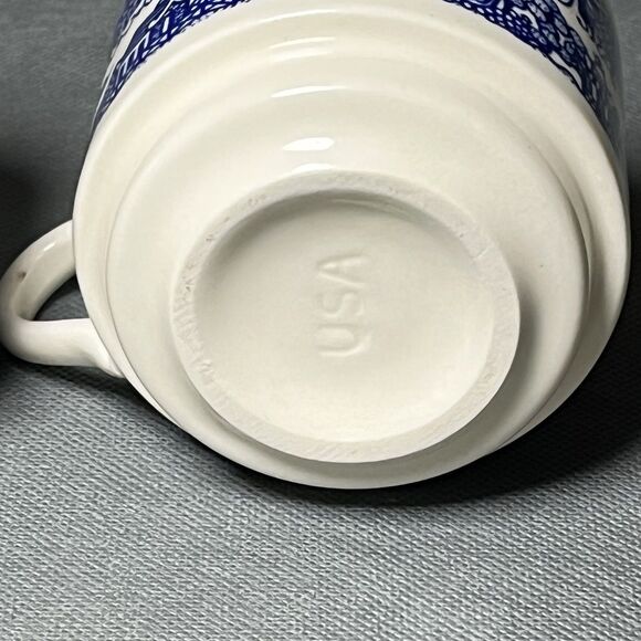 Churchill Staffordshire England Blue Willow Porcelain Tea Cup and Saucer Set - Picture 14 of 16